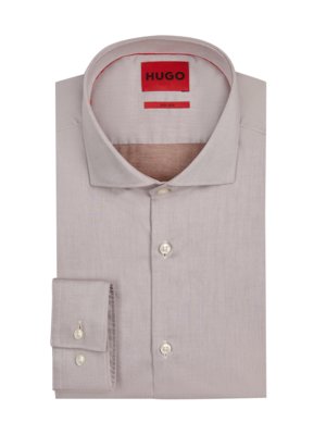 Unifarbenes Hemd in Twill-Qualität, Slim Fit