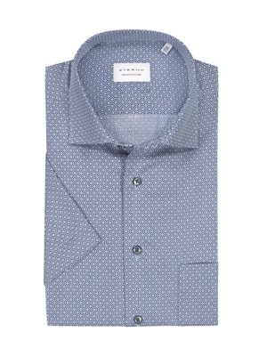 Kurzarmhemd aus Baumwolle mit Allover-Print, Comfort Fit