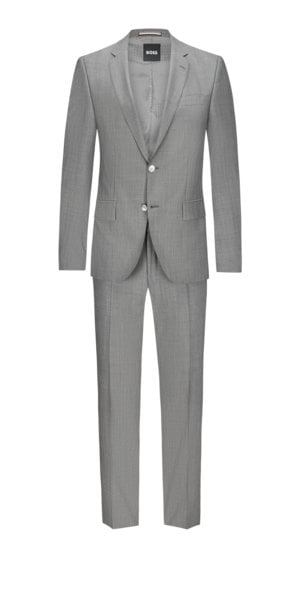 Anzug mit Seiden- und Stretchanteil, Slim Fit