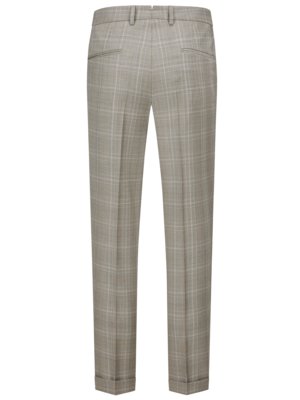 Anzug aus Schurwolle mit Glencheck-Muster, Slim Fit