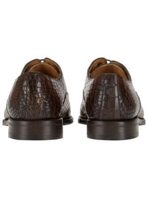 Handgefertigte Oxford Schuhe in Krokoleder-Optik