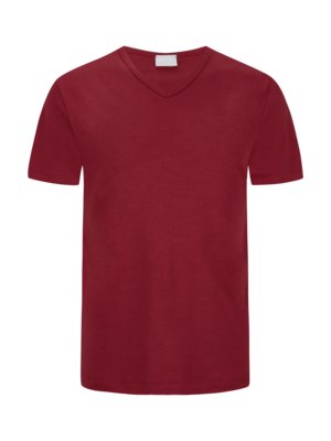 Homewear-T-Shirt-der-Serie-Solid-Night-mit-V-Ausschnitt