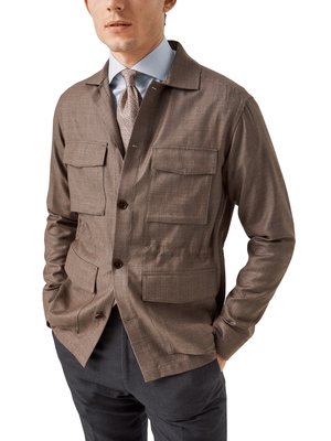 Hemd aus Baumwolle mit feinem Muster, Contemporary Fit