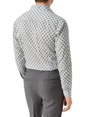 Baumwoll-TENCEL™-Hemd mit Medaillon-Print, Contemporary Fit