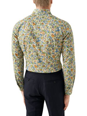 Signature Twill-Hemd mit floralem Print, Slim Fit