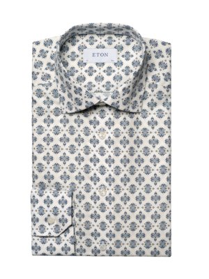 Baumwoll-TENCEL™-Hemd mit Medaillon-Print, Slim Fit