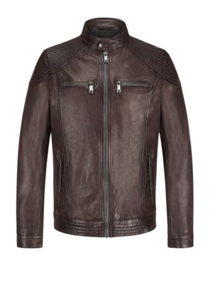 Lederjacke im Biker-Stil