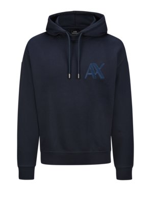 Hoodie mit tonaler Logo-Stickerei