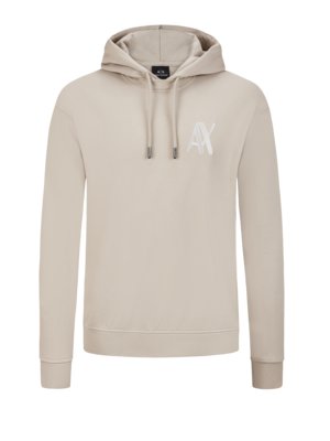 Hoodie mit tonaler Logo-Stickerei