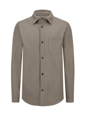 Wattiertes Overshirt in Woll-Optik