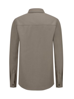 Wattiertes Overshirt in Woll-Optik