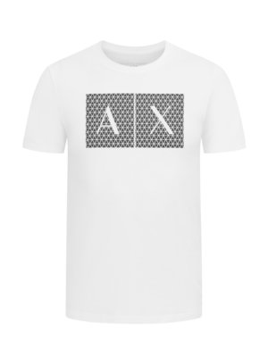 T-Shirt mit gummiertem Relief-Monogramm-Print