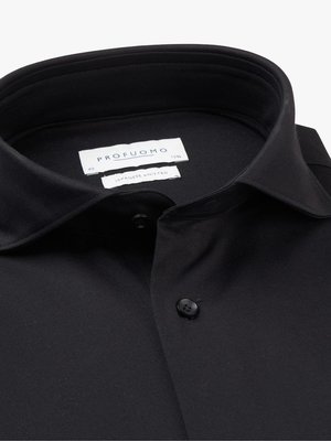 Unifarbens-Hemd-in-Japanese-Knitted-Qualität,-Slim-Fit-