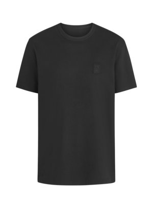 Heavy T-Shirt mit Logo-Aufnäher