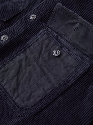 Overshirt in Cord-Qualität mit Logo-Aufnäher