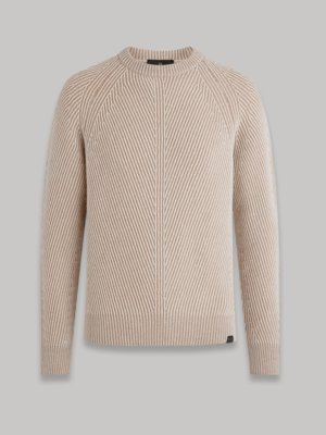 Pullover aus Wolle mit Rippstrick-Muster, 100 Jahre Edition