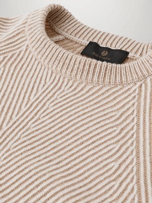 Pullover aus Wolle mit Rippstrick-Muster, 100 Jahre Edition