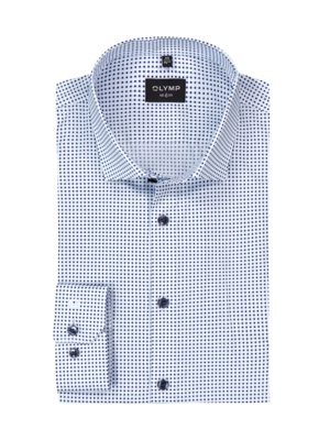 No. Six, Hemd mit feinem Allover-Print aus elastischer Baumwolle, Super Slim Fit