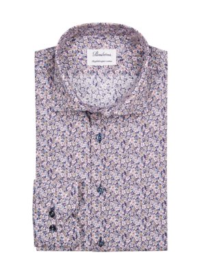 Hemd aus Twofold Super Cotton in floralem Print, Slimline