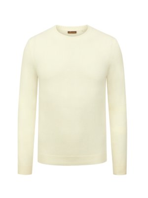 Leichter Kaschmirpullover mit O-Neck