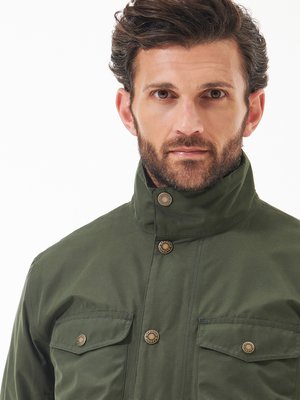 Fieldjacket mit Cord-Details und gesteppter Blende