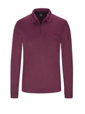 Langarm-Poloshirt aus softer Baumwollmischung mit Fineliner