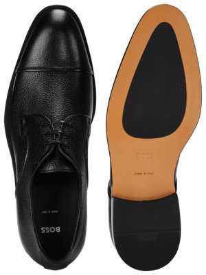 Derby-Schuhe aus genarbtem Leder