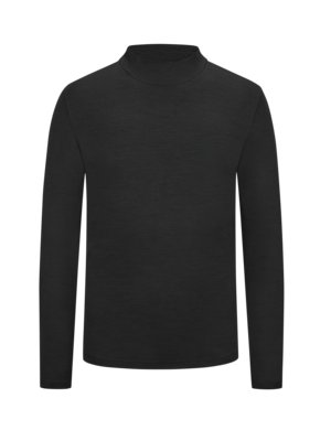 Longsleeve aus Merinowolle mit Turtleneck