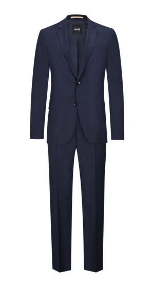 Anzug Huge aus Fil-à-Fil Schurwolle, Slim Fit