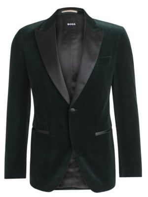 Smoking-Jacke aus Baumwoll-Samt, Slim Fit