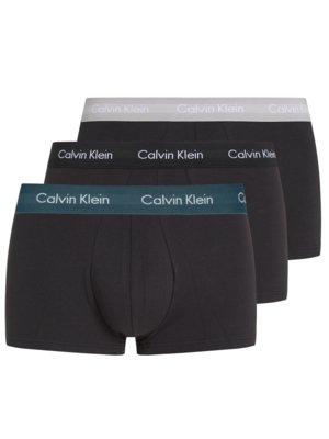 3er Pack Low Rise Trunks mit Label-Bund