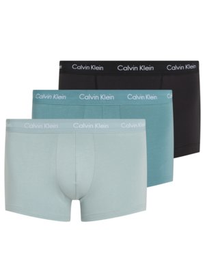 3er Pack Low Rise Trunks mit Label-Bund