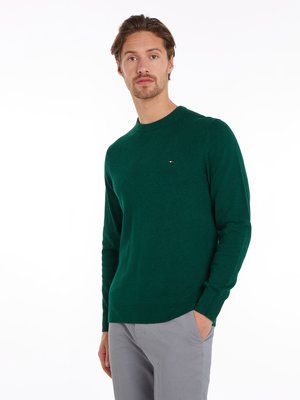 Softer Pullover mit Kaschmiranteil und kleiner Logo-Stickerei