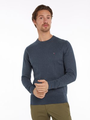 Softer Pullover mit Kaschmiranteil und kleiner Logo-Stickerei