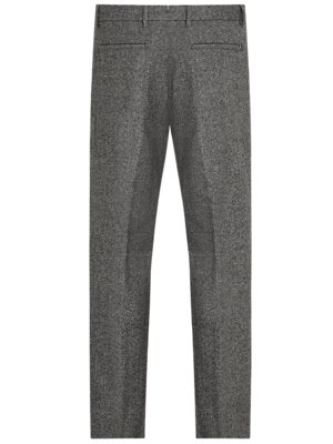 Wollhose in Brushed Donegal-Qualität, Straight Fit