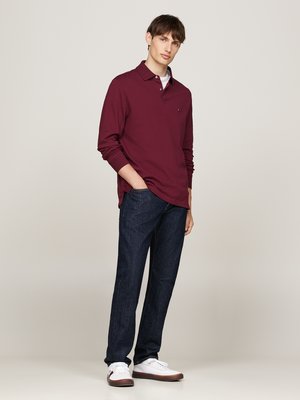 TH Flex Langarm-Poloshirt in Piqué-Qualität, Regular Fit