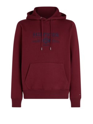 Hoodie aus Baumwolle mit Label-Stickerei