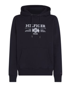 Hoodie aus Baumwolle mit Label-Stickerei