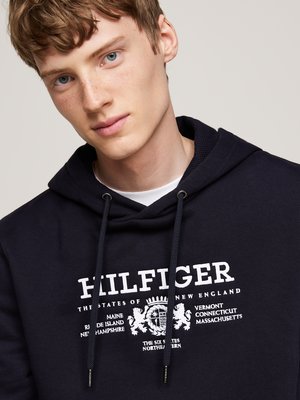 Hoodie aus Baumwolle mit Label-Stickerei