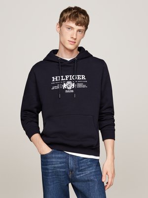 Hoodie aus Baumwolle mit Label-Stickerei