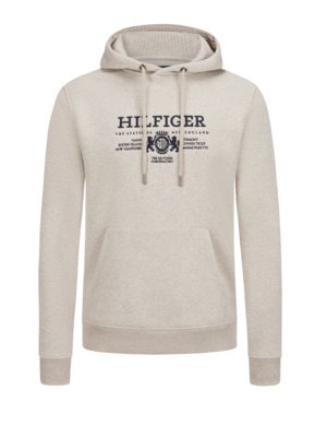 Hoodie aus Baumwolle mit Label-Stickerei