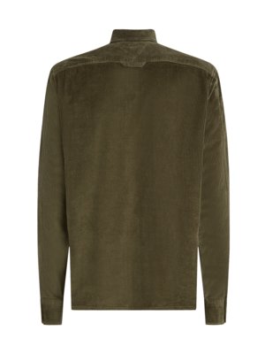 Overshirt in Cord-Qualität mit Logo-Stickerei, Relaxed Fit