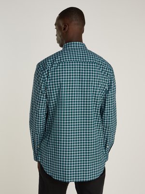 Hemd mit Tartan-Muster und Logo-Stickerei, Regular Fit