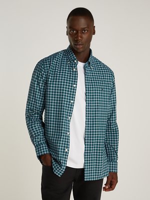 Hemd mit Tartan-Muster und Logo-Stickerei, Regular Fit