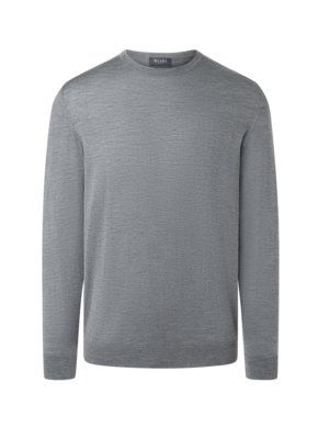 Leichter Merino-Pullover mit Seide und Kaschmir und O-Neck