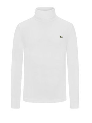 Longsleeve mit Rollkragen und kleiner Logo-Stickerei, Regular Fit