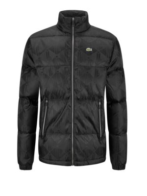 Gesteppte Daunenjacke mit 3D-Monogramm-Print