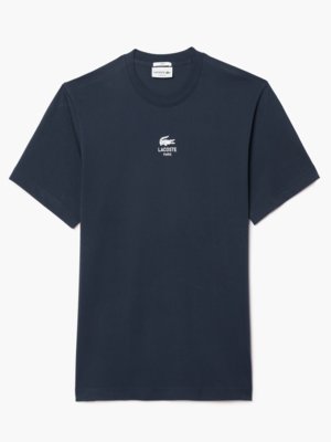 T-Shirt mit Label-Print und Aufnäher