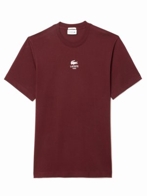 T-Shirt mit Label-Print und Aufnäher