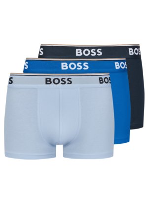 3er Pack Boxer Trunks mit Label-Bund in Stretch-Qualität